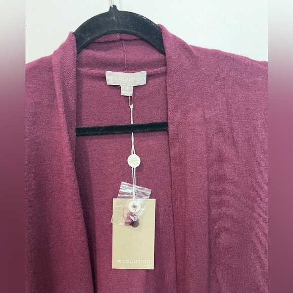 Evolution by Cyrus | Women’s Ancho Chili Burgundy Cardigan Small NWT - Picture 5 of 9
